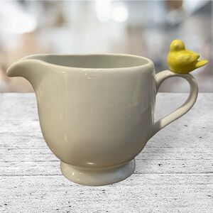 Adorable Cordon Bleu Creamer with a Bird on the Cup Handle